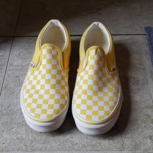 Yellow Checkered Vans